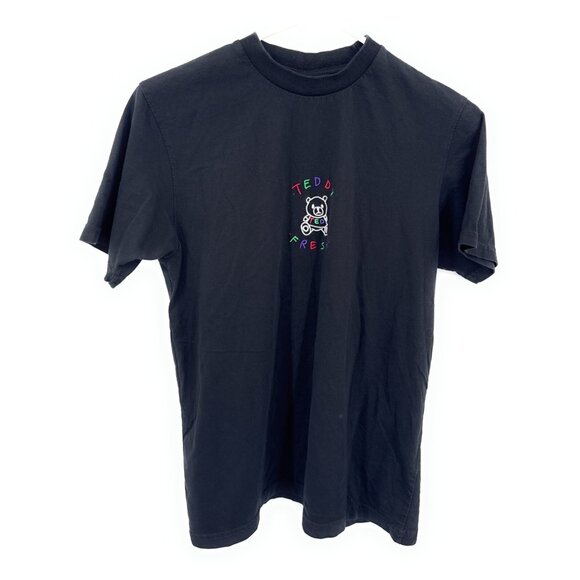 Teddy Fresh Shirt Sz S Bear Embroidered Grunge Streetwear - Picture 1 of 6